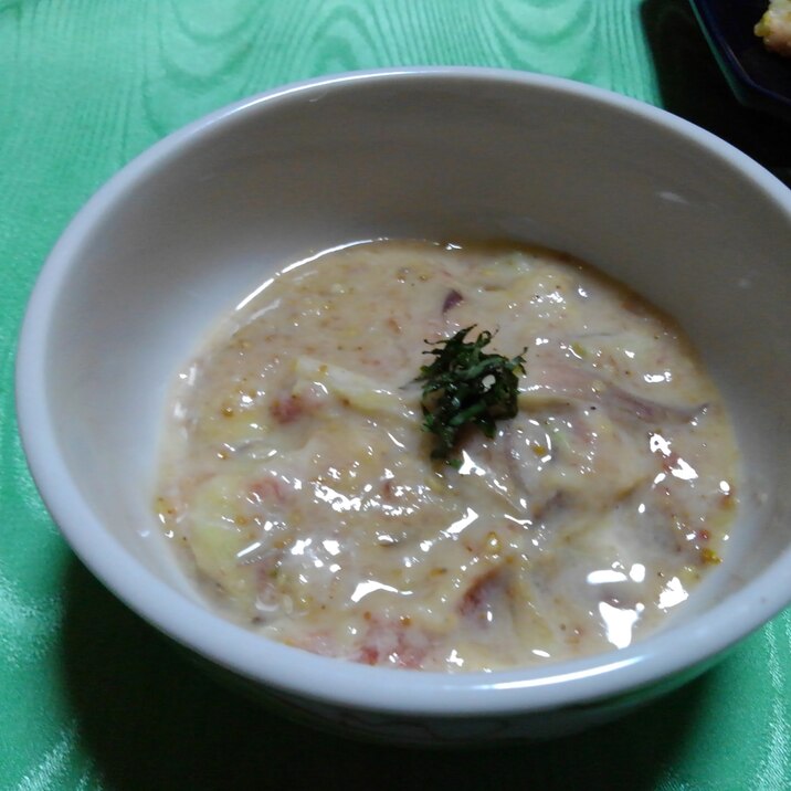 無花果と茗荷のごま酢味噌和え♪